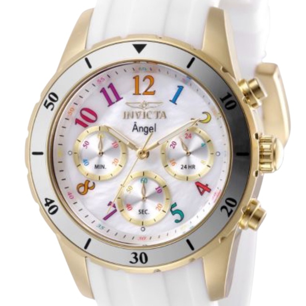 •Invicta Angel• Women's 40mm Watch in White & Gold